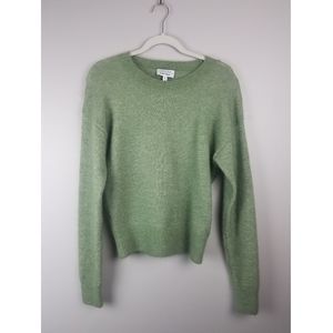 & Other Stories Green Wool Blend Crewneck Sweater
